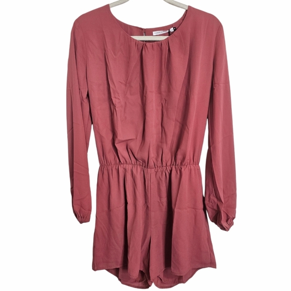 5/25 ❤️ Three Eighty Two Revolve Long Sleeve Rust Romper - Picture 1 of 7